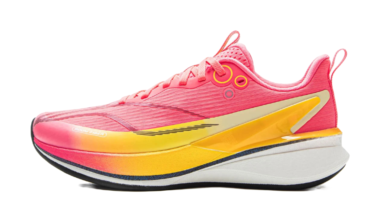 Li Ning Children's Red Rabbit 8 PRO PU (Polyurethane) Fabric YOUNG Fashionable and Versatile Children's Running Shoes Fluorescent Rose Powder/Lemon Yellow Children's Edition  VJSNEAKER