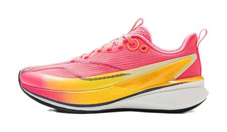 Li Ning Children's Red Rabbit 8 PRO PU (Polyurethane) Fabric YOUNG Fashionable and Versatile Children's Running Shoes Fluorescent Rose Powder/Lemon Yellow Children's Edition  VJSNEAKER