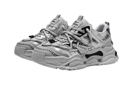 Warrior Abrasion Resistant Breathable Height Increasing Low top Chunky Sneakers Mens  vjsneaker.com