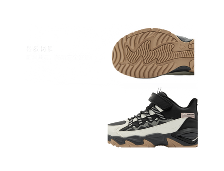 Jordan comfortable, versatile, anti slip, shock-absorbing, wear-resistant, rebound support, mid top boys' outdoor shoes, black and white children's version  VJSNEAKER