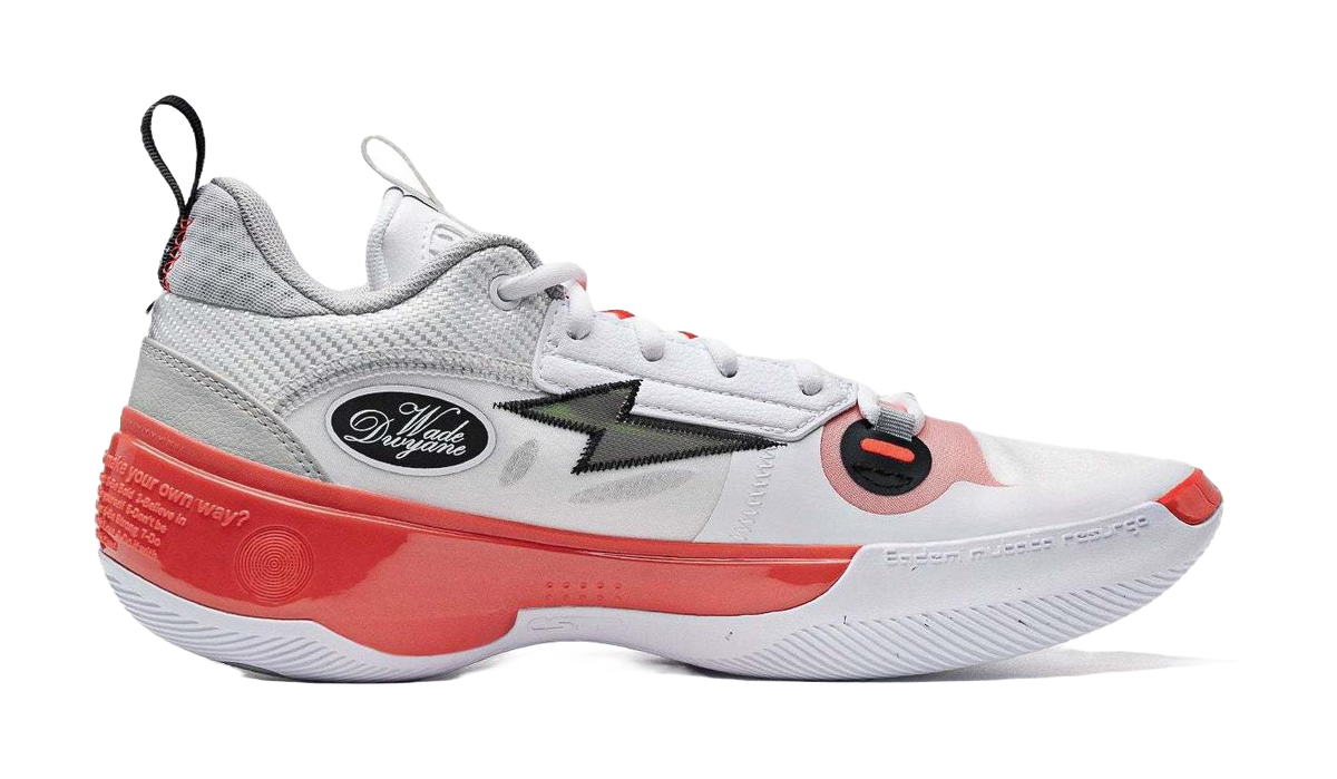 Li Ning Way Of Wade 10 Low Cushioning, Wear Resistant Low top Basketball Shoes Mens White Red  vjsneaker.com