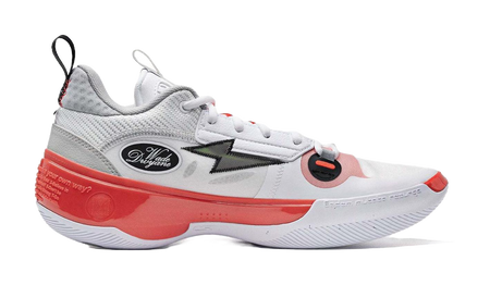 Li Ning Way Of Wade 10 Low Cushioning, Wear Resistant Low top Basketball Shoes Mens White Red  vjsneaker.com
