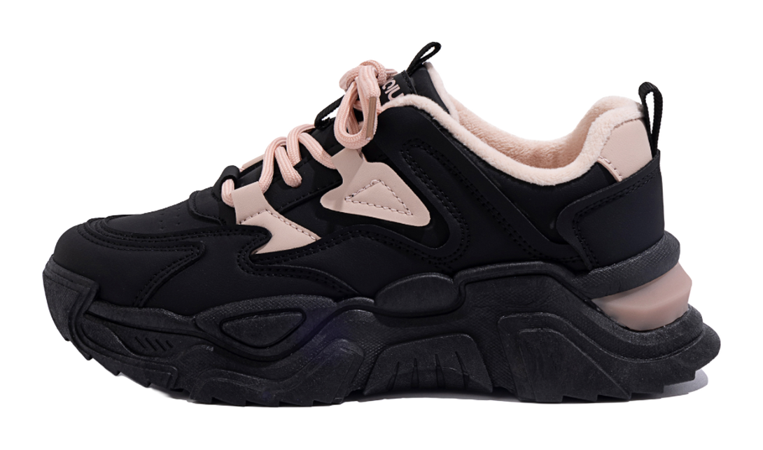 HUANQIU Casual Shoes Abrasion Resistant Breathable Coverage Height Increasing Thermal Low top Chunky Sneakers Women's 