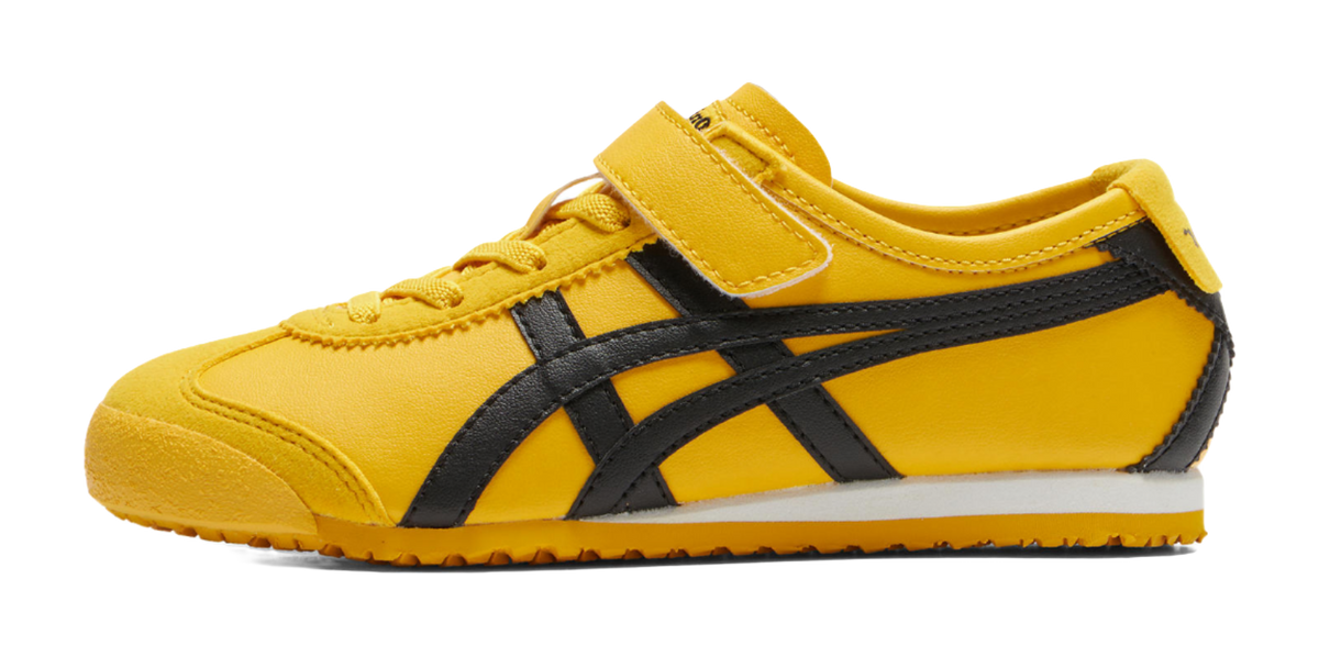 Onitsuka Tiger MEXICO 66 Anti-Slip Wear-Resistant Low-Top Kids Lifestyle Shoes Yellow Black Kids  VJSNEAKER