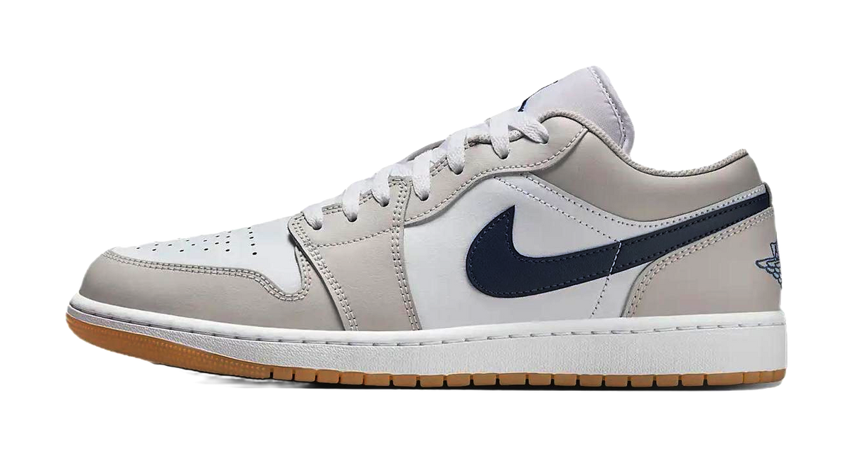 Jordan 1 Low Midnight Navy Neutral Grey  VJSNEAKER