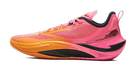 LiNing Cushioning, Slip Resistant, Abrasion Resistant, Rebound Grip Low Top Basketball Shoes Mens Pink Orange  VJSNEAKER