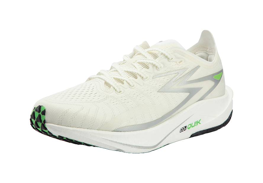 361° Speed Team Shock Absorbers Slip Resistant Abrasion Resistant Breathable Low top Running Shoes Men's Silver White 