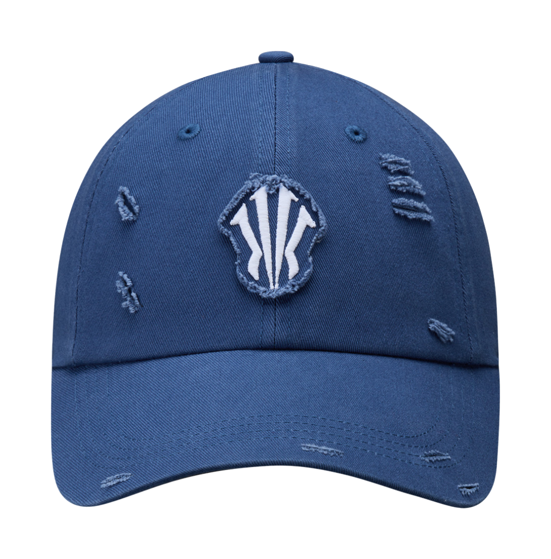 Anta Irving Series Fabric Baseball Caps Unisex Dark Cerulean  vjsneaker.com