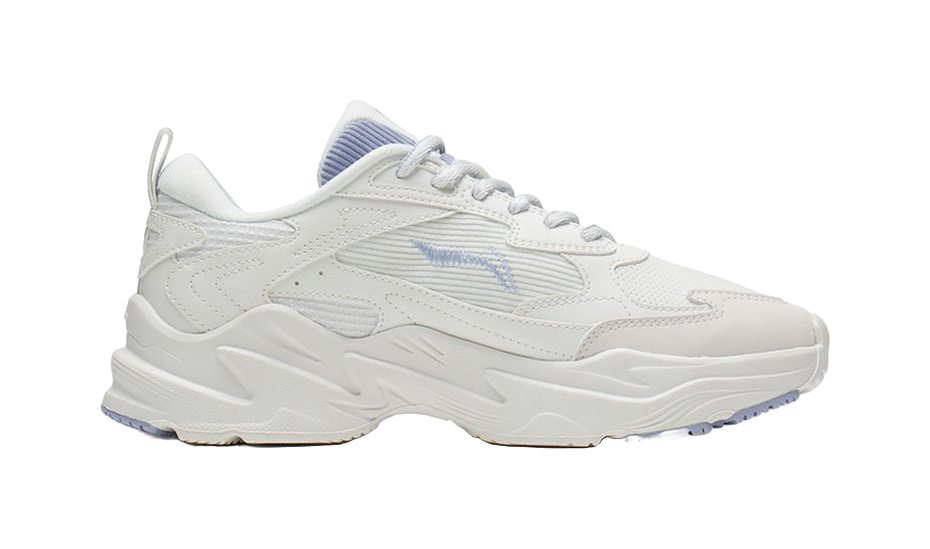 LiNing Stargazing Cushioning, Slip Resistant, Abrasion Resistant, Rebound Low top Running Shoes Women's White Blue 