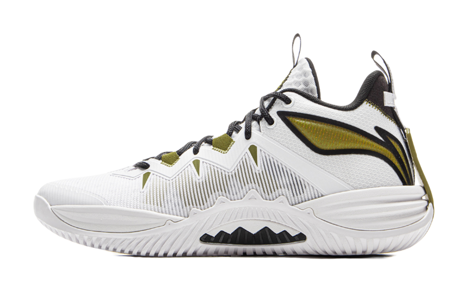 LiNing Storm 10 Cushioning Slip Resistant Breathable Rebound Low Top Basketball Shoes Mens White  VJSNEAKER