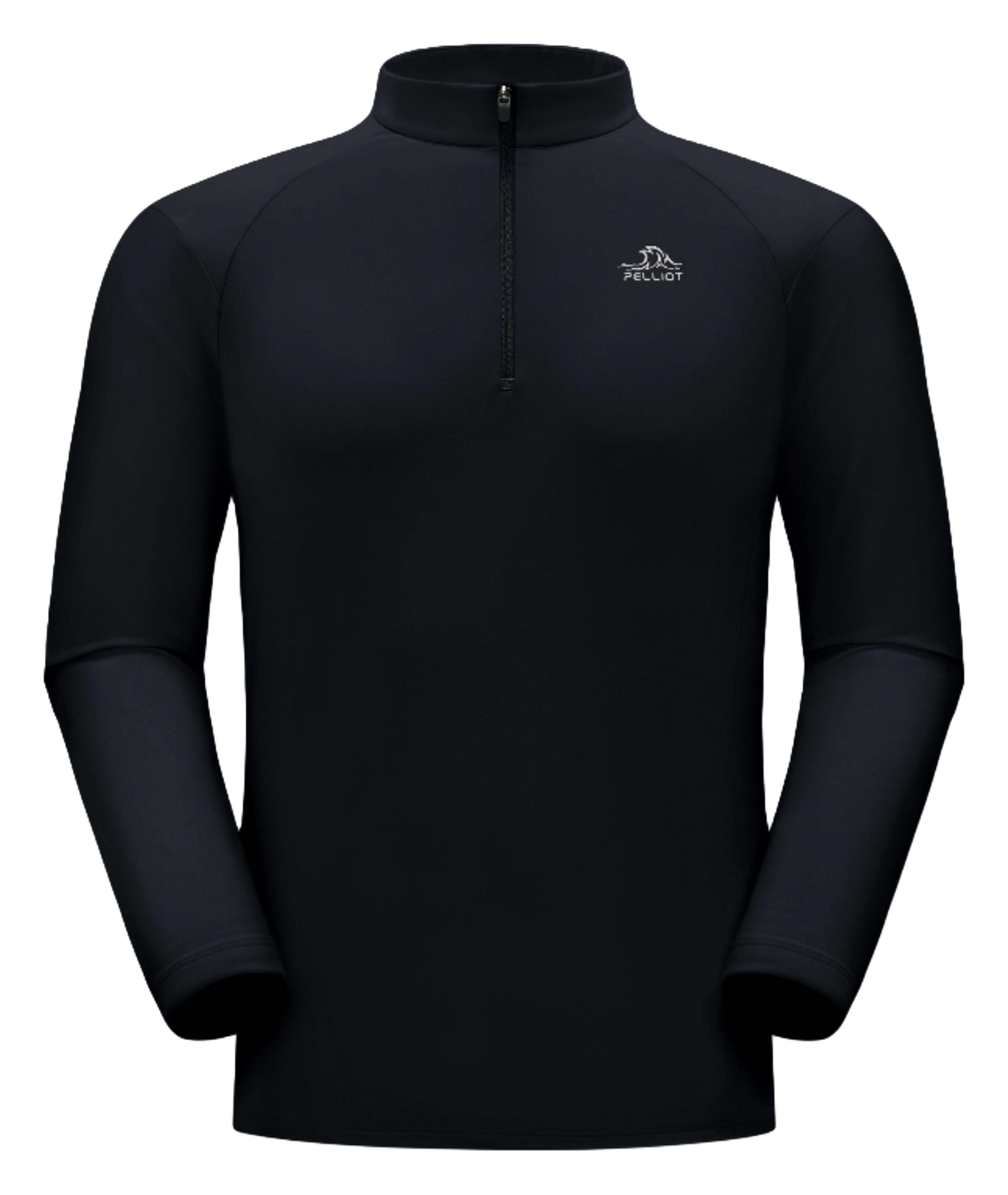 Boxi and PELLIOT Outdoor Cycling Plush Leisure Sports Warm Silver Ion Antibacterial Mountaineering Half Zipper Stand up Collar Top Lightweight, Comfortable, Fashionable, Versatile, Daily Commuter Long Sleeve Hoodie T-shirt for Men  vjsneaker.com