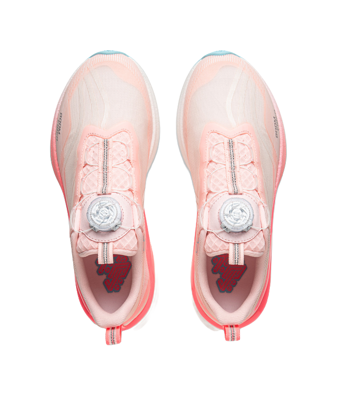 LINING YOUNG Running Red Hare 8 PRO Anti Slip Wear Resistant Low Top Kids' Running Shoes Fluorescent Light Powder 