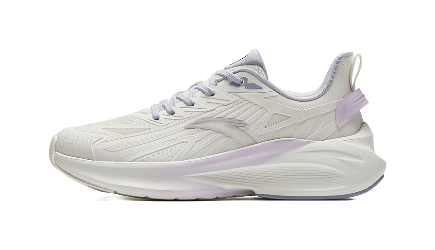 ANTA Stinger 5 Running Shoes Women's Low top Ivory White/Light Purple Gray 