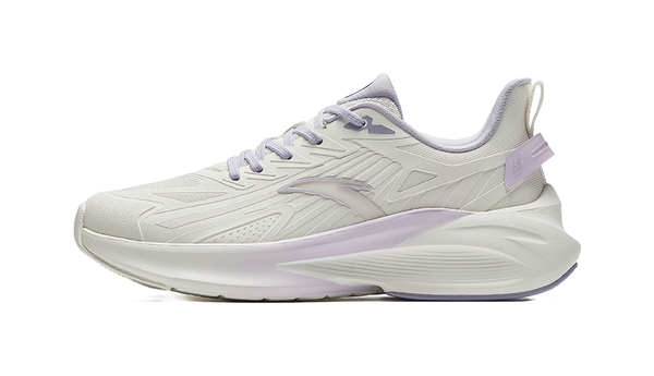 ANTA Stinger 5 Running Shoes Women's Low top Ivory White/Light Purple Gray 
