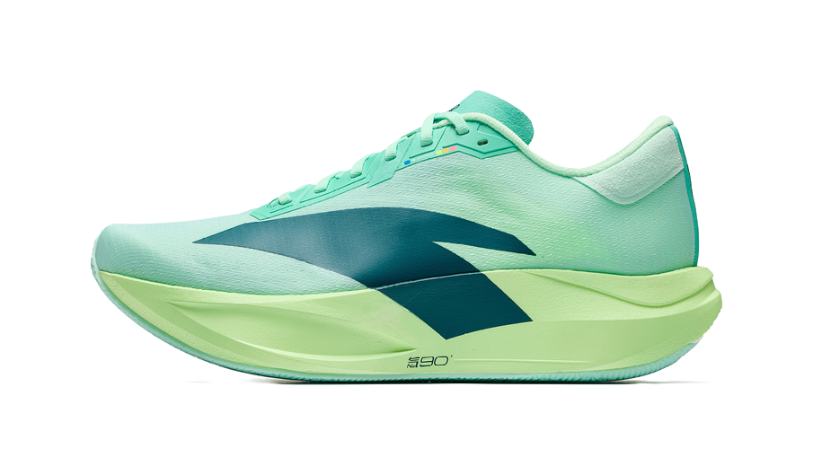 ANTA Zone 2 Heart Rate 90 Running Shoes Men's Low Top Fluorescent Light Cyan Green/Rattan And Bamboo Green