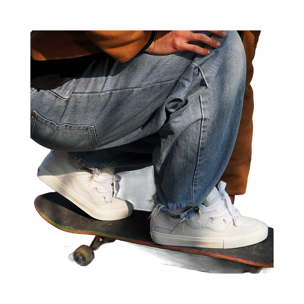 Ollieskate Skateboard Shoes Unisex White 