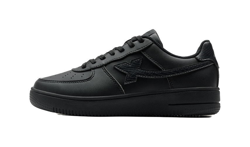 XTEP Air Force One Non slip Lightweight Low top Skateboard Shoes Men's Black 