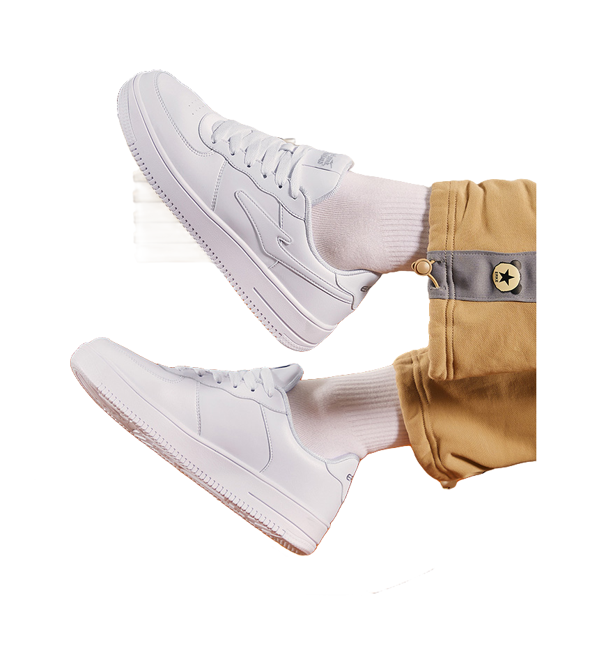 ERKE Men's Low-Top Skateboard Shoes - Classic Fabric & Synthetic Leather Sneakers Breathable & Durable Silver 