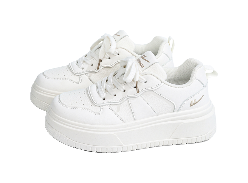 Warrior White Sneakers Height Increasing Low top Skateboard Shoes Women's 