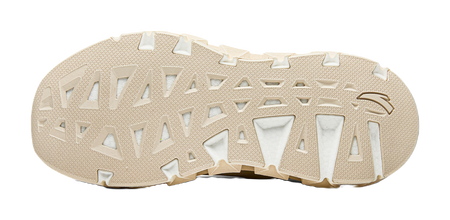 Women’s Anta running shoe outsole, textured traction tread with raised lugs.