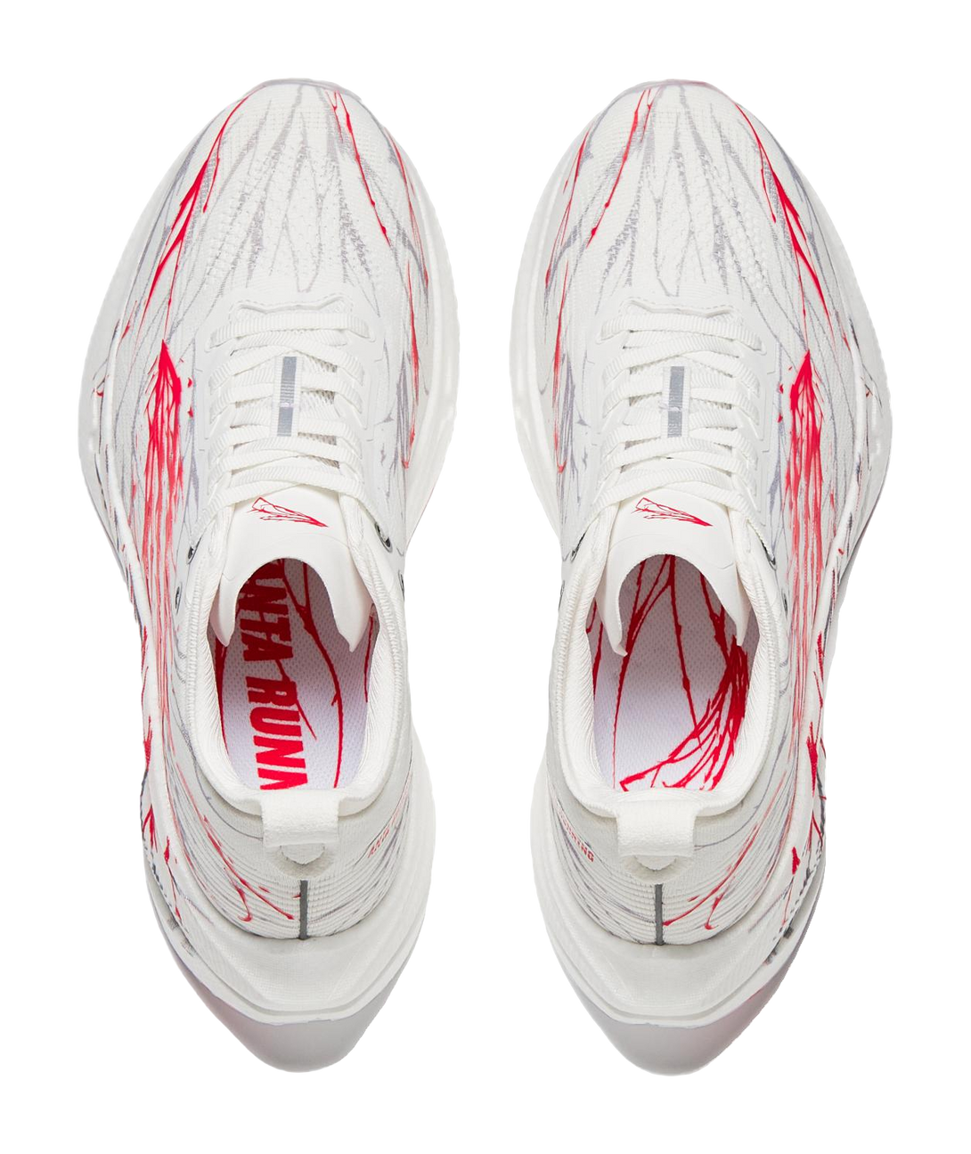 ANTA Mario 2 Running Shoes Men's Low top Papyrus White, Flame Red 