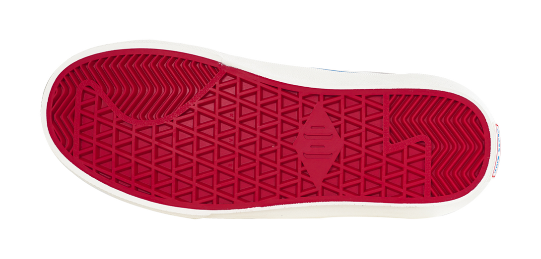 Ollieskate Slip Resistant, Abrasion Resistant, Lightweight Low top Skateboard Shoes Unisex White Blue Red 