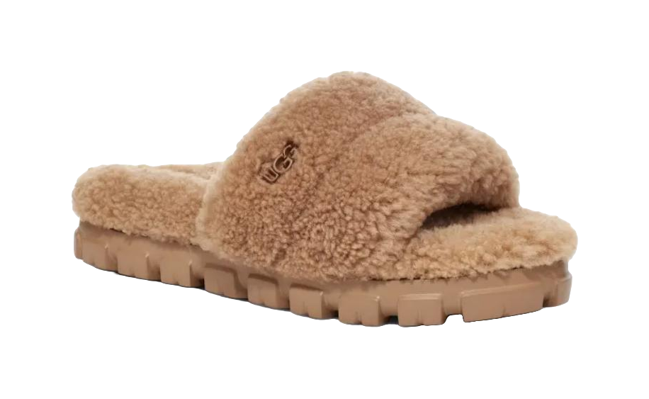 UGG Cozetta Curly Slide Chestnut Womens  vjsneaker.com