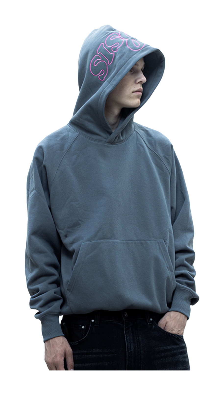 WHOOSIS letter embroidered LOGO hooded cover, classic and versatile, loose fit, campus multi-color, autumn and winter long sleeves with fleece hoodie, unisex  vjsneaker.com