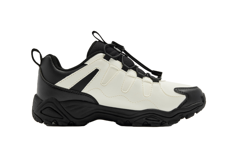 Jordan Synthetic Leather Fabric Journey All Terrain Suburban Hiking Non slip, Wear resistant, Waterproof Low cut Outdoor Shoes Black/Ivory White Children's Edition  VJSNEAKER