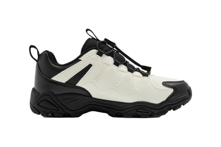 Jordan Synthetic Leather Fabric Journey All Terrain Suburban Hiking Non slip, Wear resistant, Waterproof Low cut Outdoor Shoes Black/Ivory White Children's Edition  VJSNEAKER