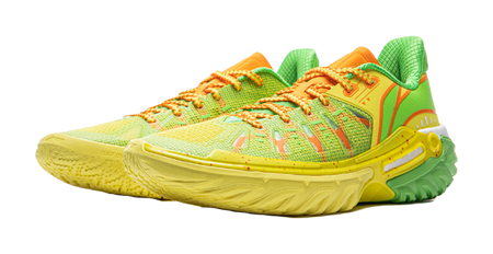 LiNing Jie Ao 2 Cushioning Anti Slip And Wear Resistant Rebound Low Top Outdoor Basketball Shoes Mens Yellow Green  VJSNEAKER