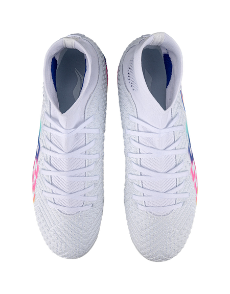 Li-Ning Lightning 2 Pro "Blue Multi White" YSTU021-2 - Hi-Top TF Soccer Cleat Unisex Blue Multi White