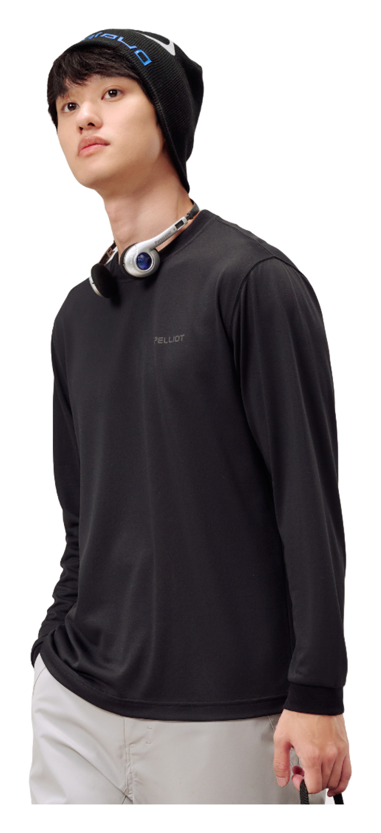 Boxi and PELLIOT outdoor quick drying Polartec power dry, sweat absorbing, breathable, quick drying, casual sports base, comfortable and versatile interior, autumn top, hoodie, round neck, couple's T-shirt, unisex  vjsneaker.com