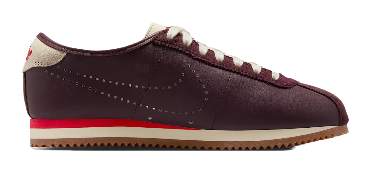 Nike Cortez Abrasion Resistant Low Top Casual Shoes Womens Burgundy  vjsneaker.com