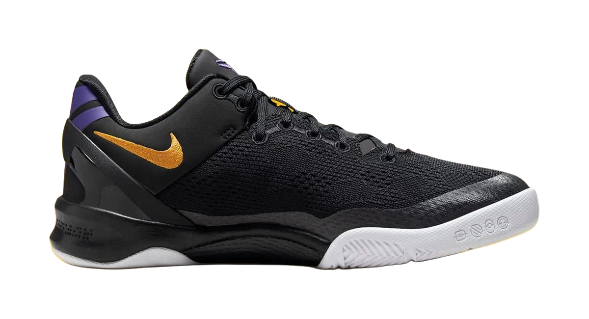 Nike Kobe 8 Abrasion Resistant Low top Childrens Basketball Shoes Black Unisex  vjsneaker.com
