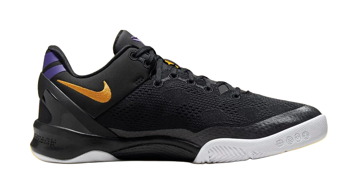 Nike Kobe 8 Abrasion Resistant Low top Childrens Basketball Shoes Black Unisex  vjsneaker.com