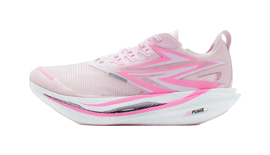 361 ° Flying Flame 4.5 'Peach Blossom' Rhyme Butterfly - Running Shoes Unisex White Neon Pink  vjsneaker.com
