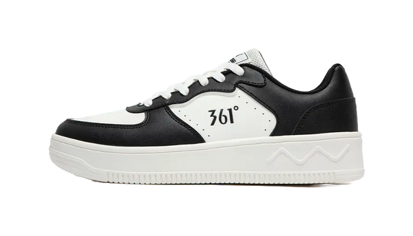361° Air Force One Anti Slip Wear Resistant Low Top Skateboard Shoes Men's White Black 