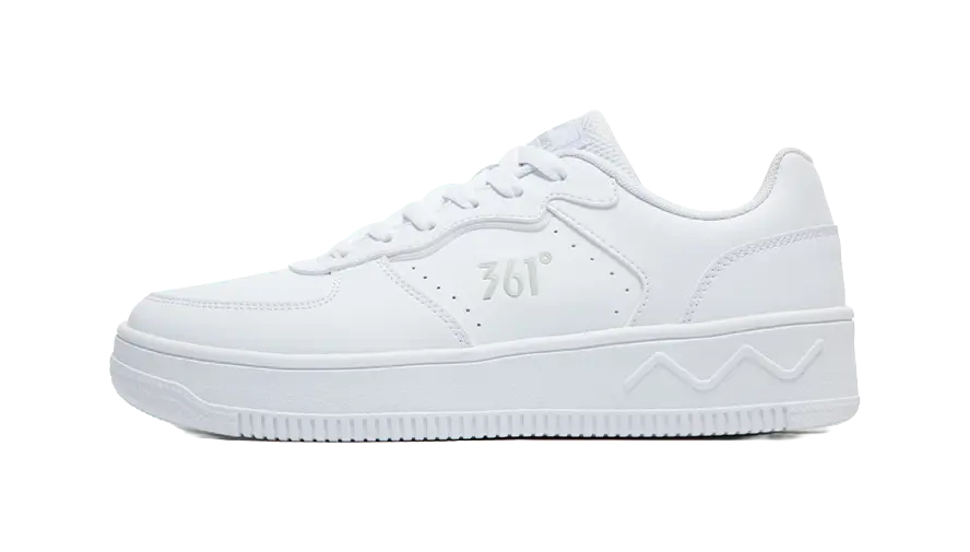 361° Air Force One Anti Slip Wear Resistant Low Top Skateboard Shoes Men's White Gray 