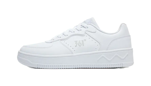 361° Air Force One Anti Slip Wear Resistant Low Top Skateboard Shoes Men's White Gray 