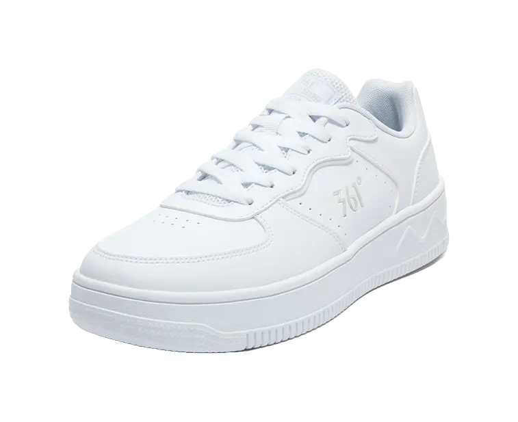 361° Air Force One Anti Slip Wear Resistant Low Top Skateboard Shoes Men's White Gray 