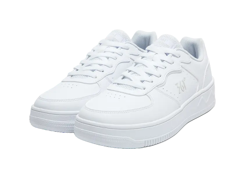 361° Air Force One Anti Slip Wear Resistant Low Top Skateboard Shoes Men's White Gray 