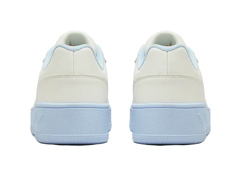 361° Air Force One Anti Slip Wear Resistant Low Top Skateboard Shoes Women's Feather White Glacier Blue 