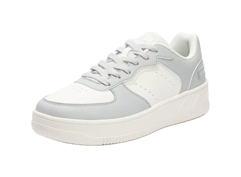 361° Air Force One Coverage Slip Resistant And Abrasion Resistant Low top Skateboard Shoes Men's White Gray 