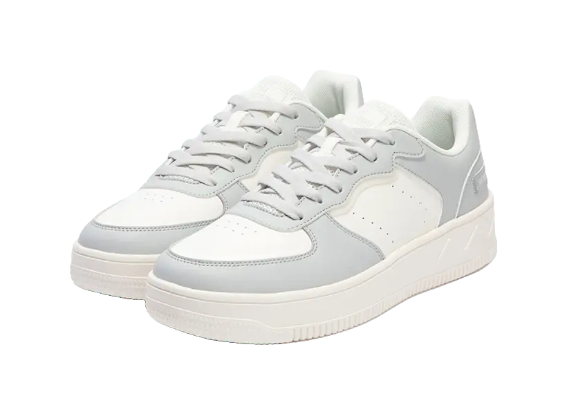 361° Air Force One Coverage Slip Resistant And Abrasion Resistant Low top Skateboard Shoes Men's White Gray 