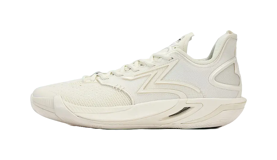 361° BIG3 6.0 Pro Abrasion Resistant Balance Anti Rollover Mid top Basketball Shoes Unisex White Black  vjsneaker.com