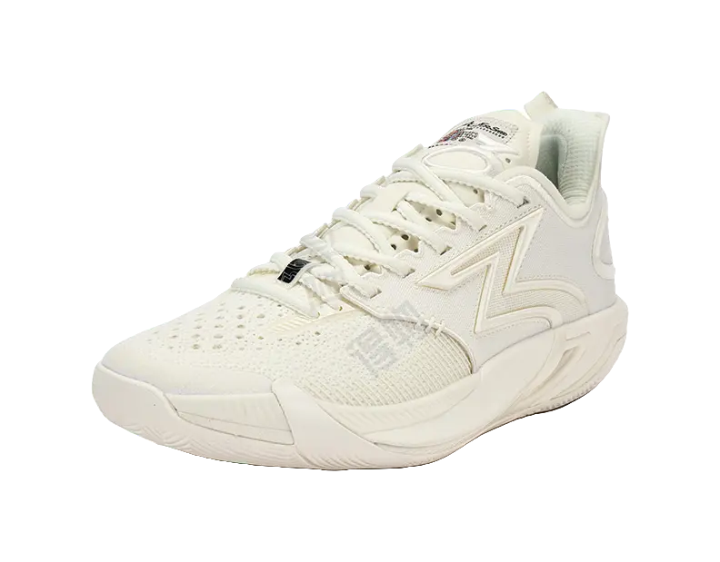 361° BIG3 6.0 Pro Abrasion Resistant Balance Anti Rollover Mid top Basketball Shoes Unisex White Black  vjsneaker.com