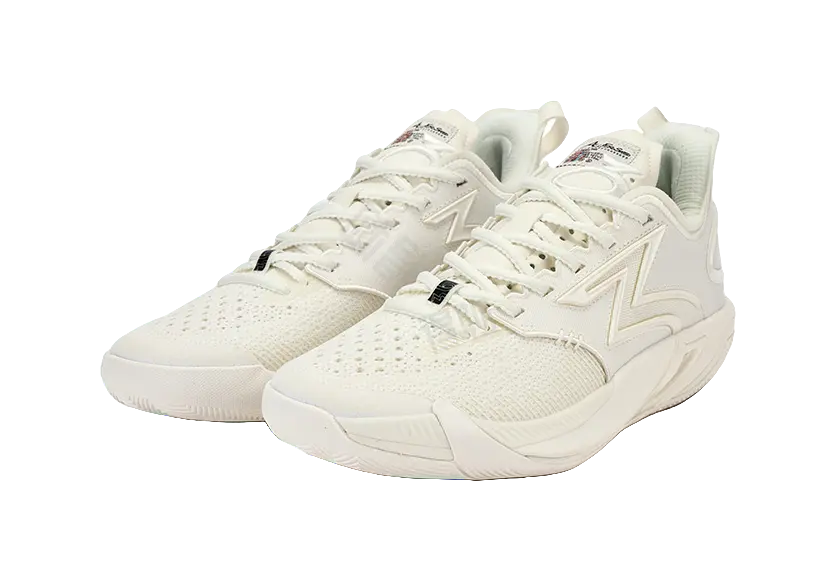 361° BIG3 6.0 Pro Abrasion Resistant Balance Anti Rollover Mid top Basketball Shoes Unisex White Black  vjsneaker.com