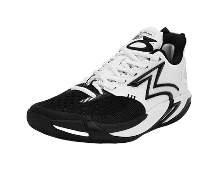 361° BIG3 6.0 Pro Cushioning Slip Resistant Support Mid top Basketball Shoes Unisex Black White  vjsneaker.com