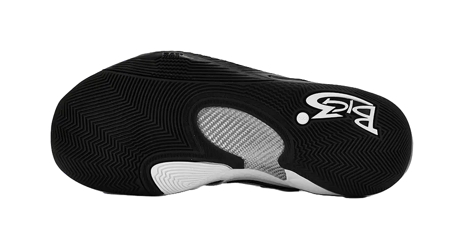 361° BIG3 6.0 Pro Cushioning Slip Resistant Support Mid top Basketball Shoes Unisex Black White  vjsneaker.com